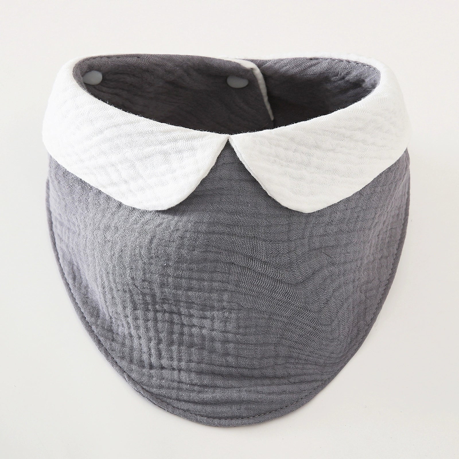 Bavetta Neonato in Mussola con Colletto – Morbida, Assorbente e Super Chic