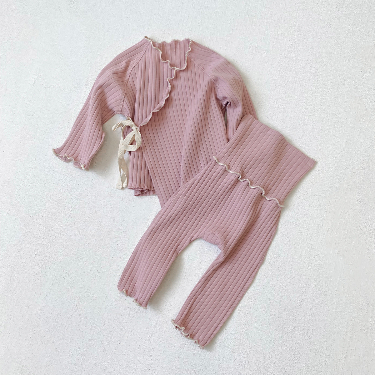 Completo Neonato in Cotone a Costine – 2 pezzi
