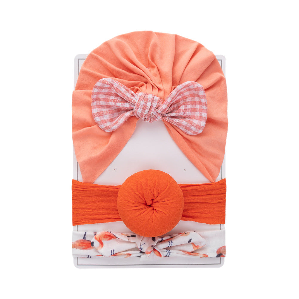 Set Turbanti Neonata con Fiocco – Vari Colori