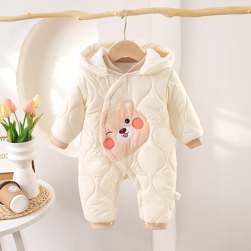 Tutina Invernale Trapuntata “Sweet Bear” – Morbida e Calda con Cappuccio