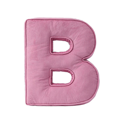 Cuscino lettera in tessuto –  decorativi per cameretta Rosa