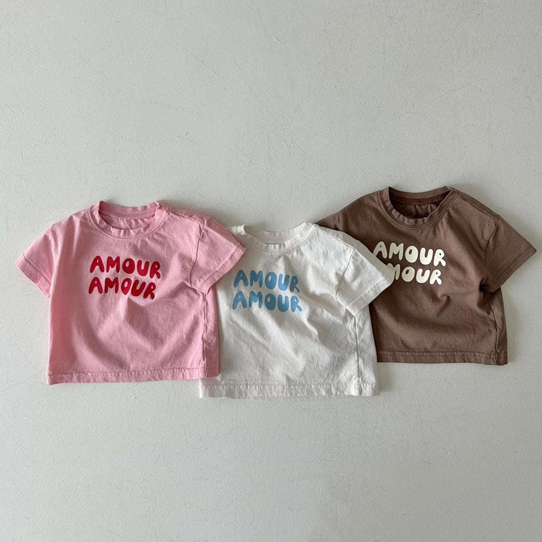 T-shirt Bambino/Bambina "Amour Amour" in Cotone