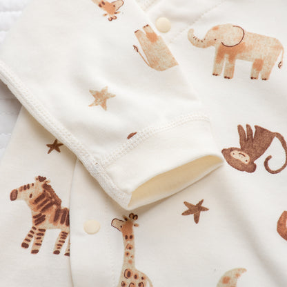 Coordinato Set Neutro Neonato/a Bimbo/ Bimba  3 pezzi – Safari in cotone