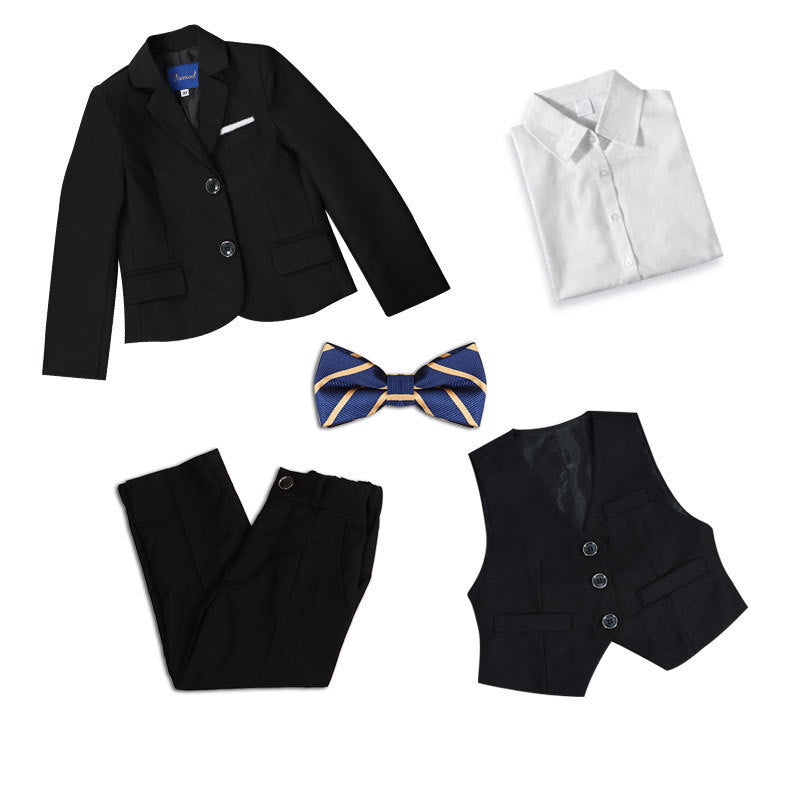 Completo Elegante nero 5 Pezzi per Bambino  Cerimonia & Occasioni Speciali