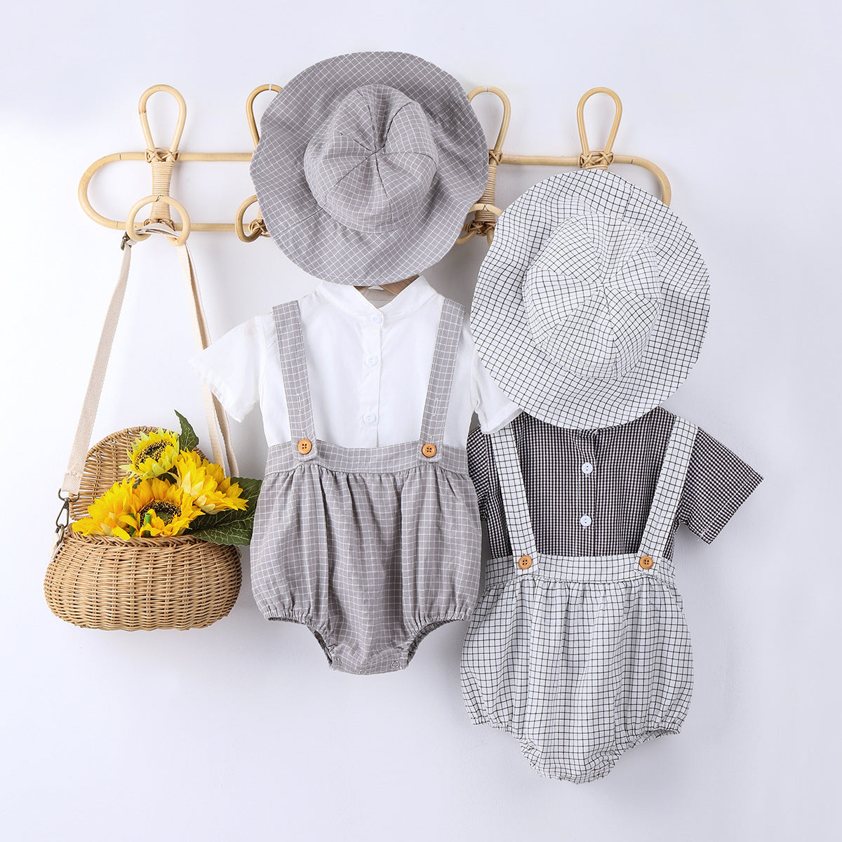 Completo Estivo Elegante per Bambino con Cappello – 3 Pezzi