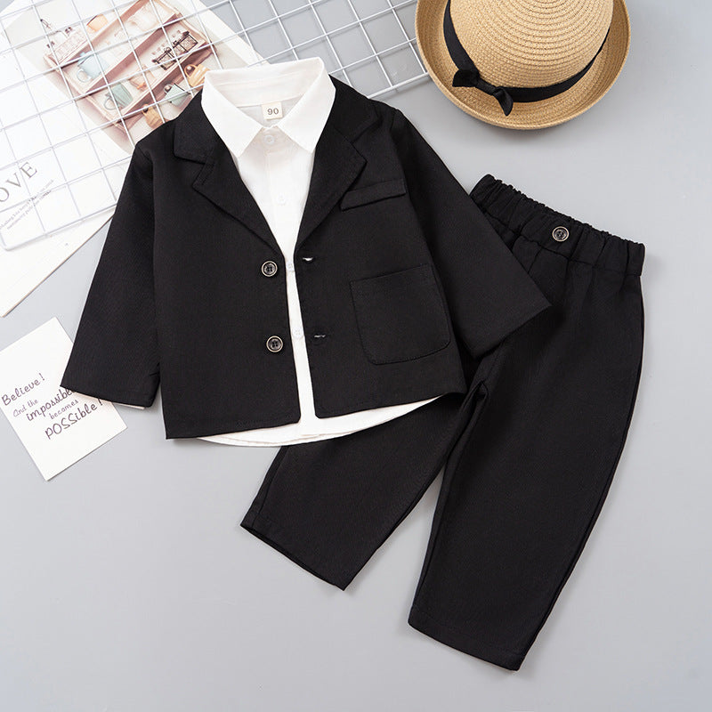 Completo Elegante Bambino Giacca + Camicia + Pantaloncini