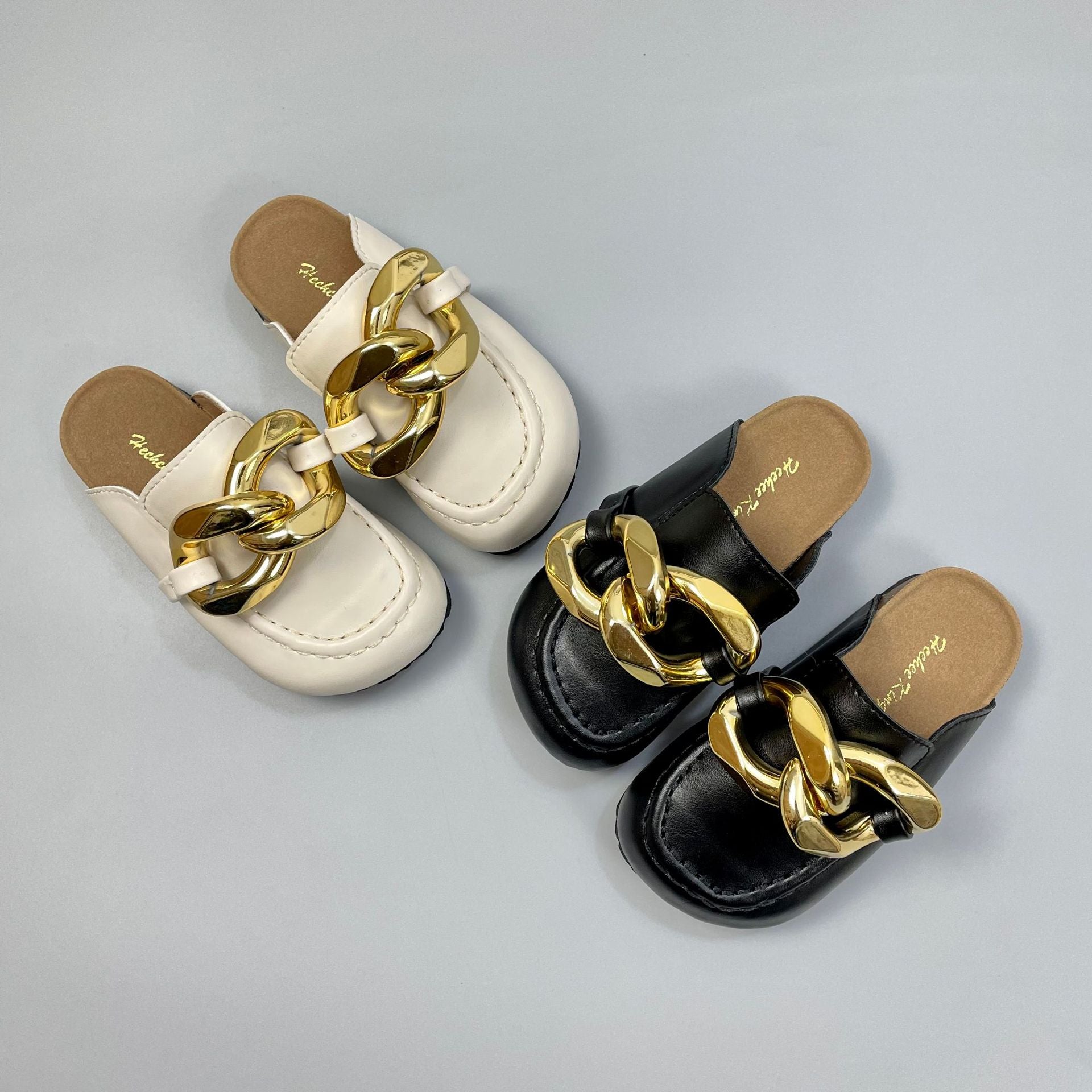 Mocassini Bambina con Catena Oro – Eleganza Mini in Stile Maxi