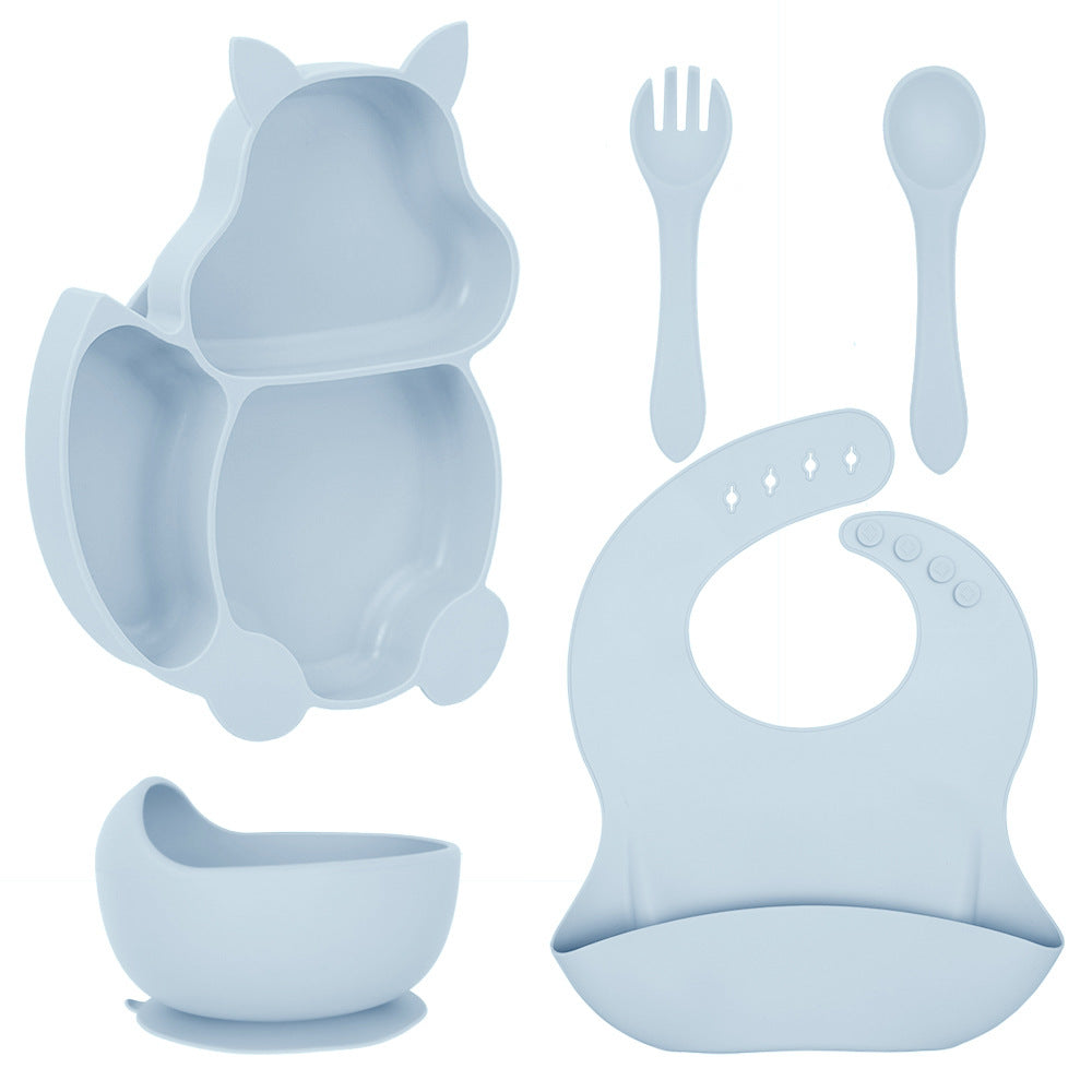 Set Pappa Silicone 5 Pezzi con Ventosa – Antiscivolo e Sicuro