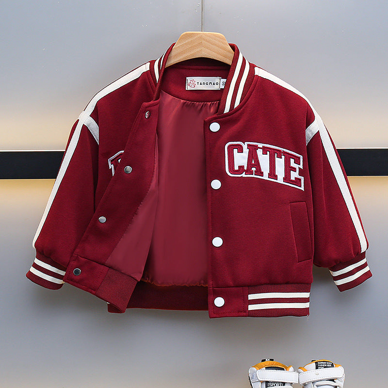 Giacca College Bambino – Bomber Varsity con Ricamo “CATE”