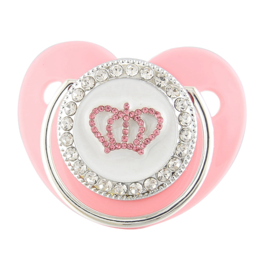 Ciuccio 6-12 mesi Corona Luxury Rosa in Cristalli