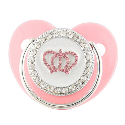 Ciuccio 6-12 mesi Corona Luxury Rosa in Cristalli