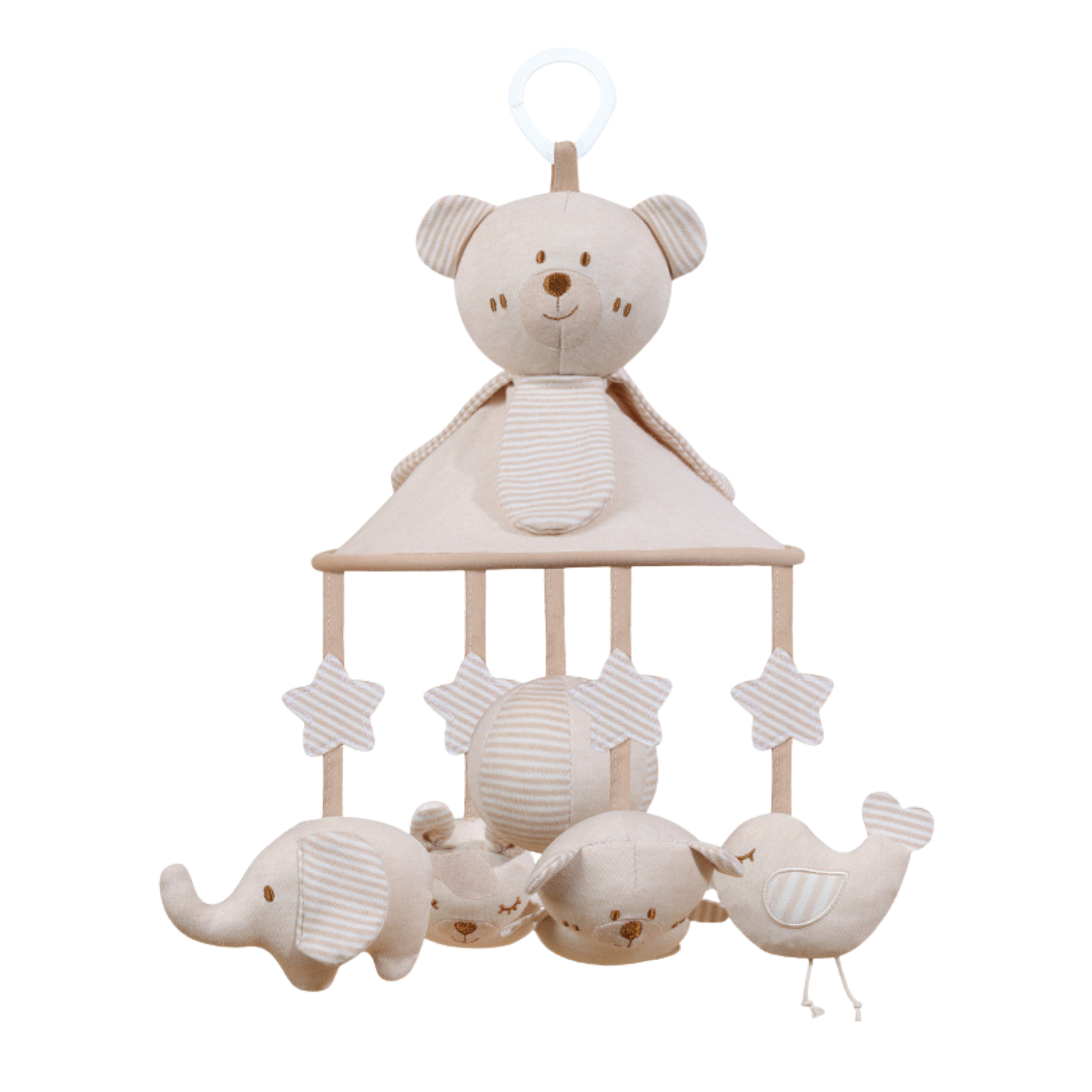 Carillon Mobile Neonato in Cotone Organico – Giostrina Culla Orsetto