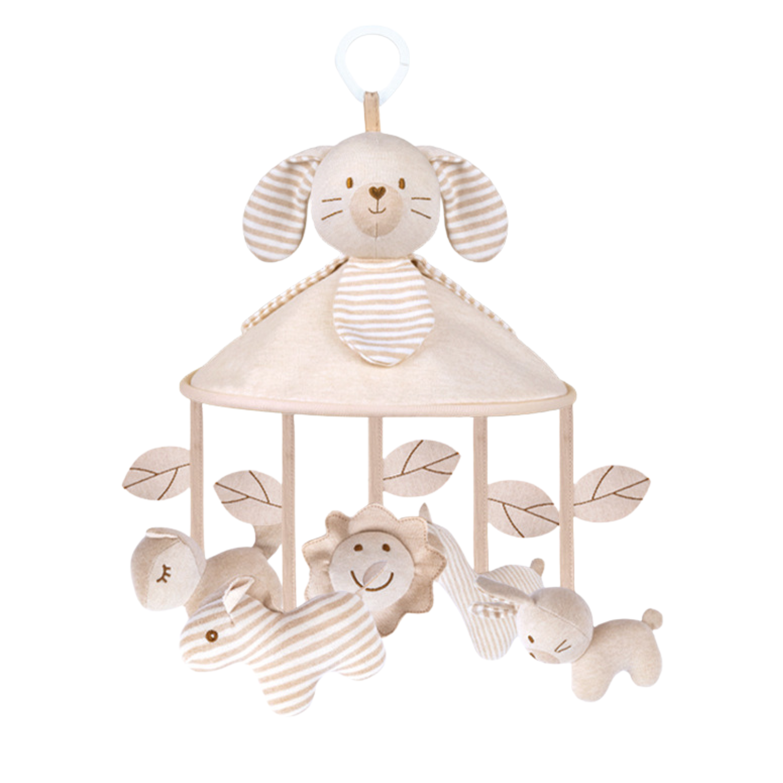 Carillon Mobile Neonato in Cotone Organico – Giostrina Culla Coniglietto