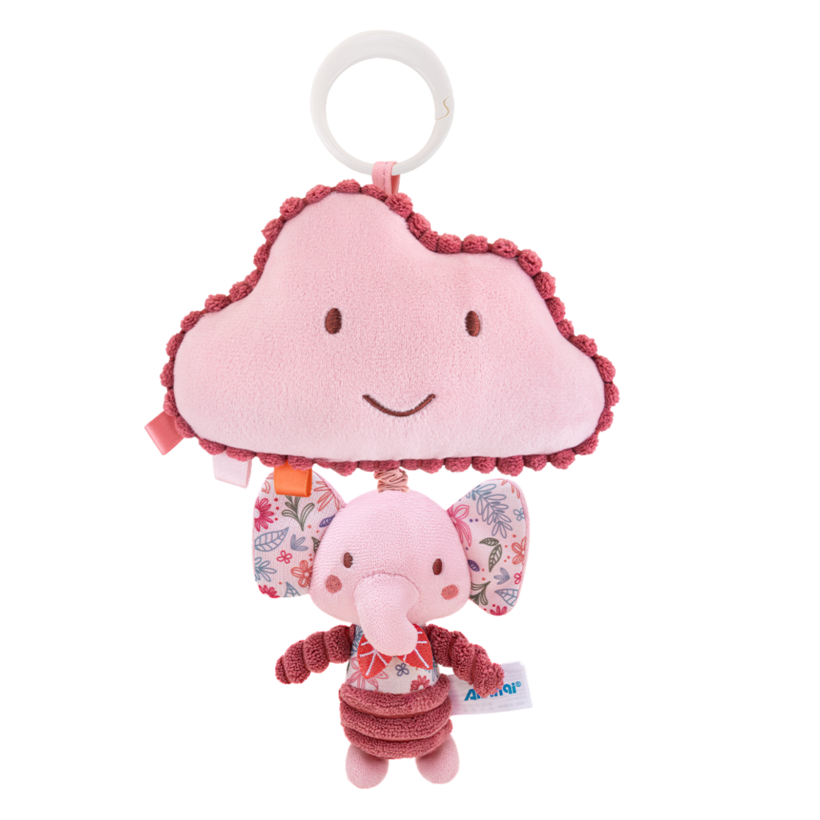 Giocattolo Sonaglio da Appendere in Peluche – Nuvoletta/Stellina con Animaletto, per Culla e Passeggino