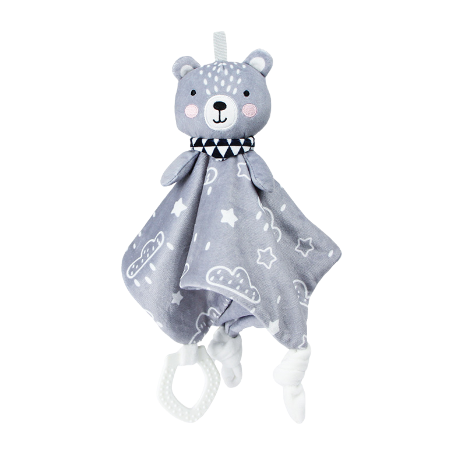 Dou Dou Neonato in Morbido Peluche con Sonaglio e Massaggiagengive – Coniglietto, Volpe e Orsetto