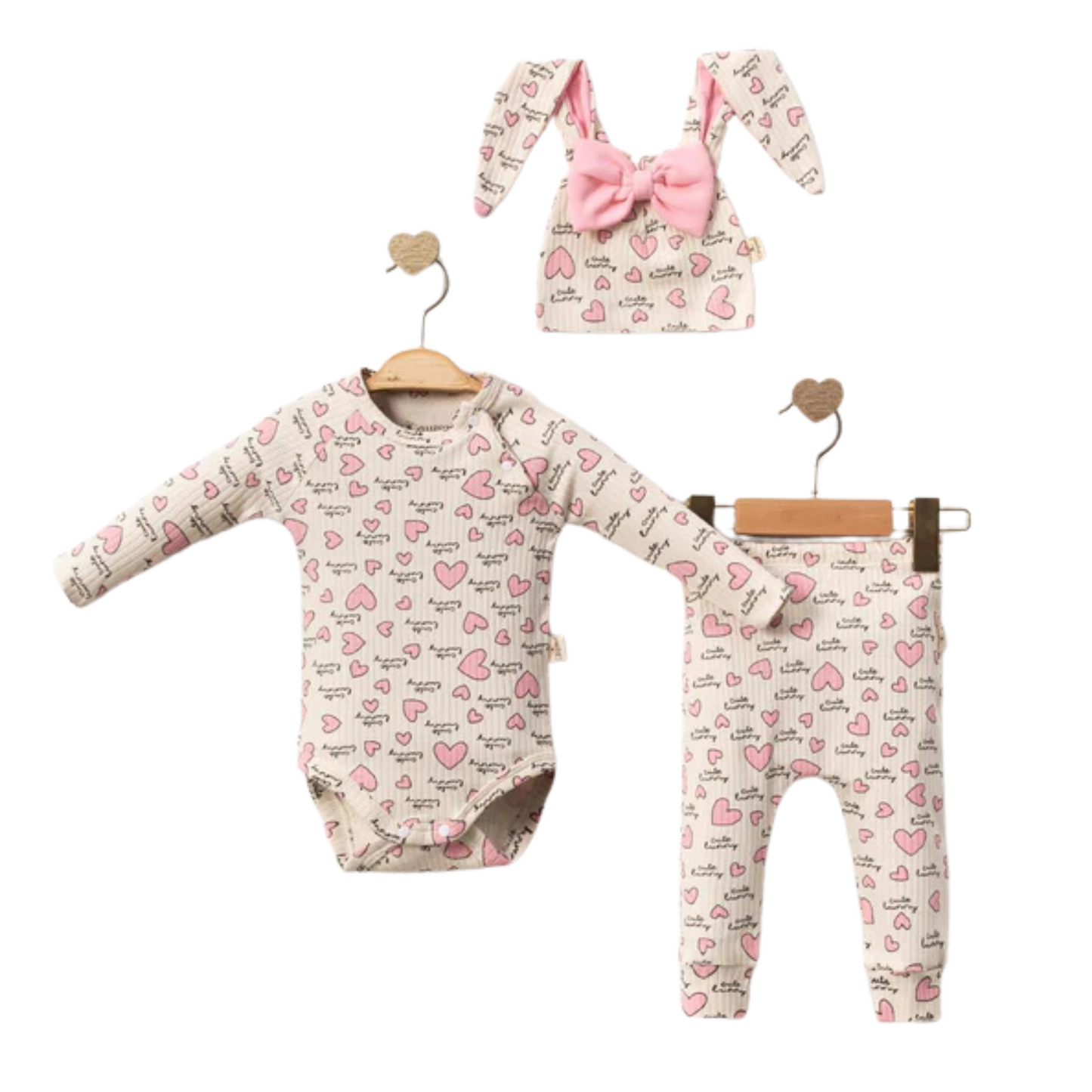 Set bimba 0-3 mesi cotone coniglietto