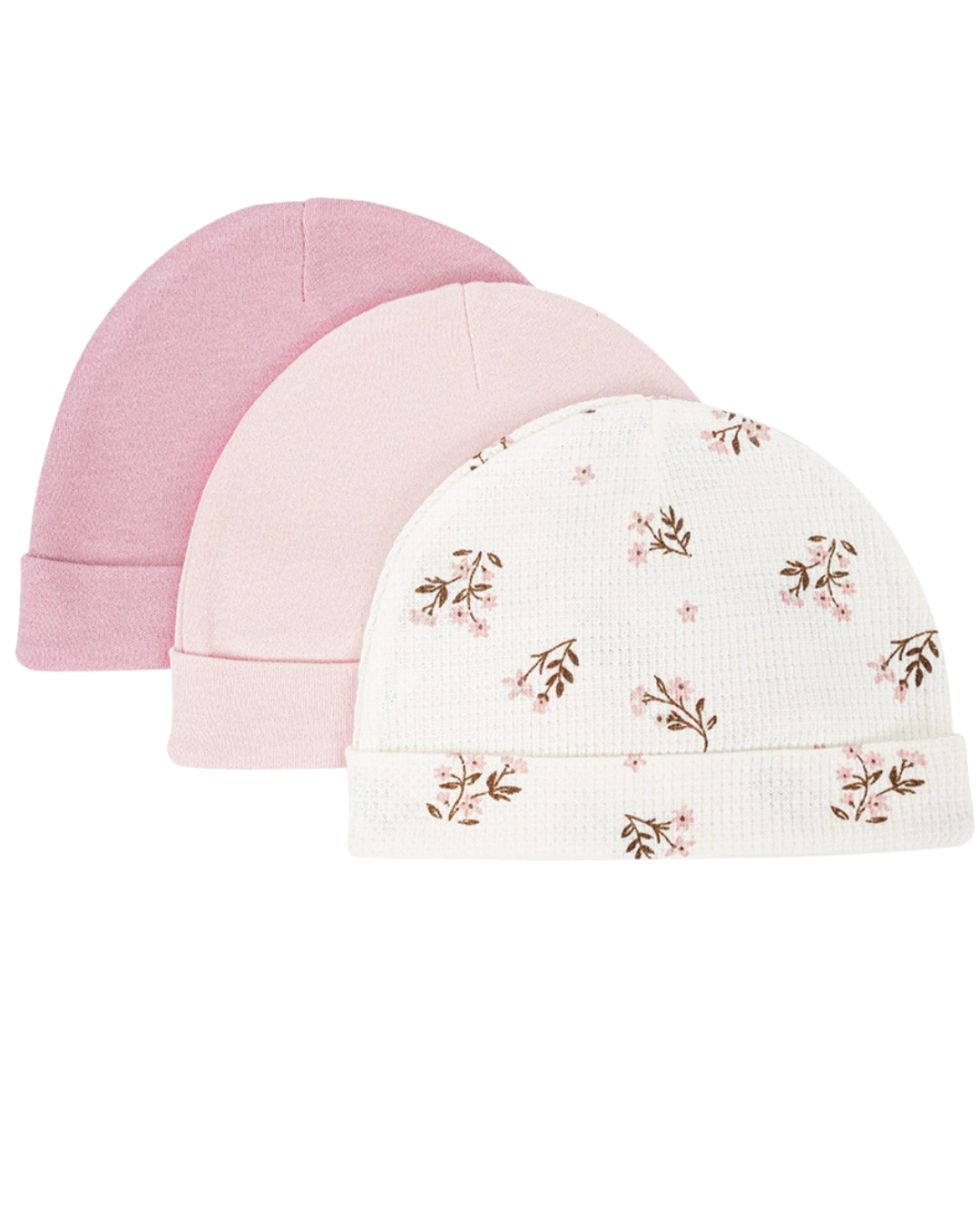 Set 3 Cappellini in Cotone per Neonato Caldo e Antivento