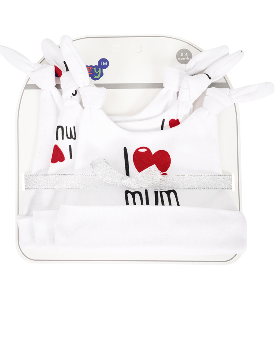 Set 3 Cappellini Neonato orecchie