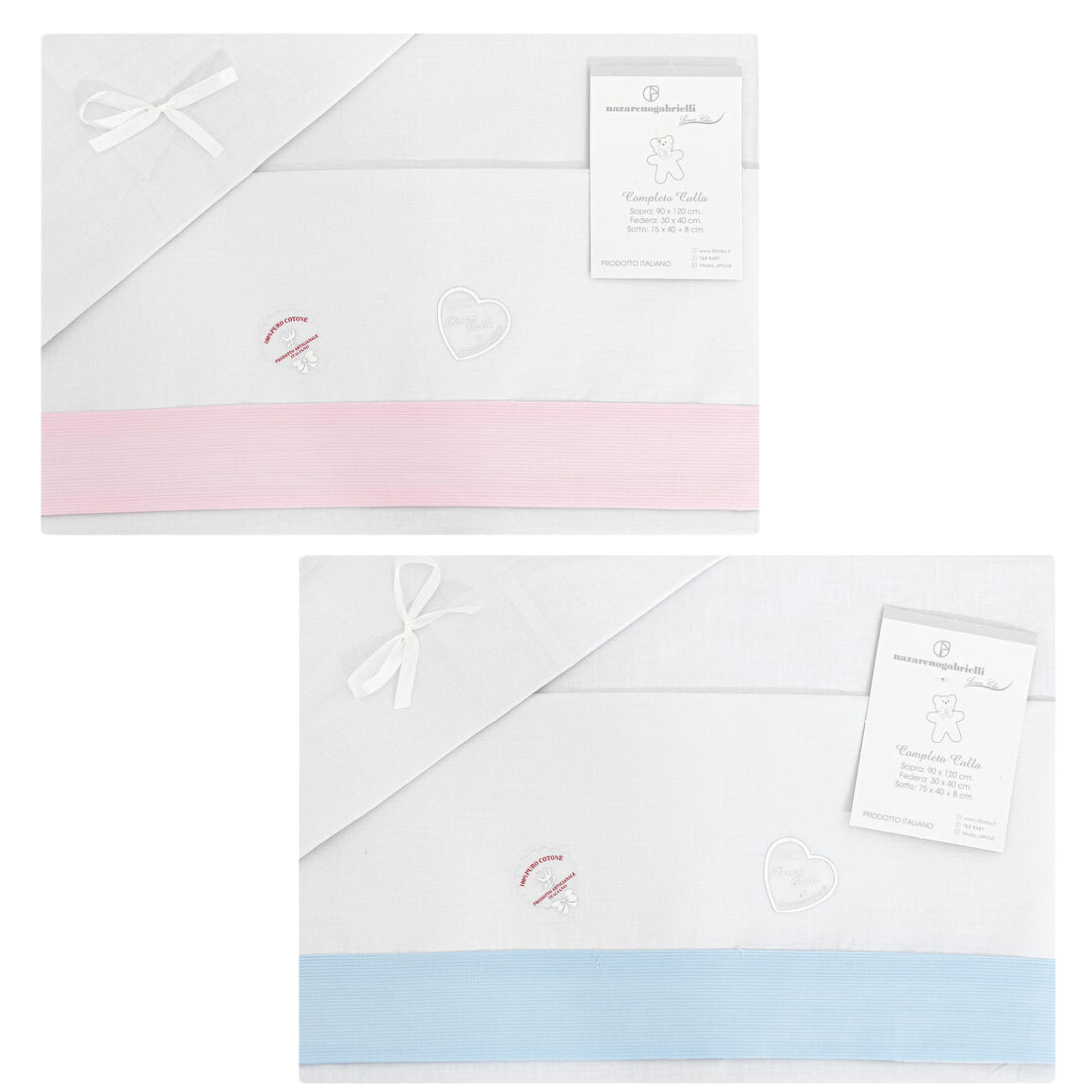 LENZUOLO 3 PZ Nazareno Gabrielli Baby Culla