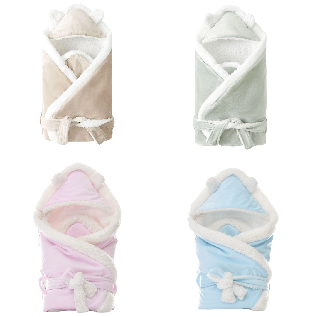 Sacco Nanna Neonato in Pile con Cappuccio Orsetto – "Coccola Baby"