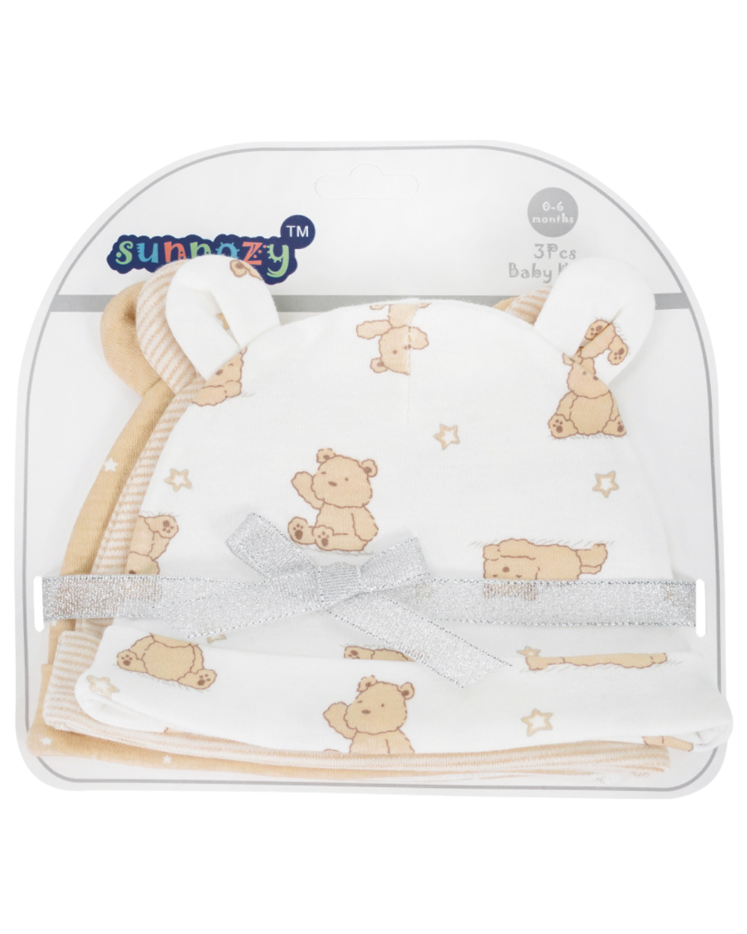 Set 3 Cappellini Neonato orecchie