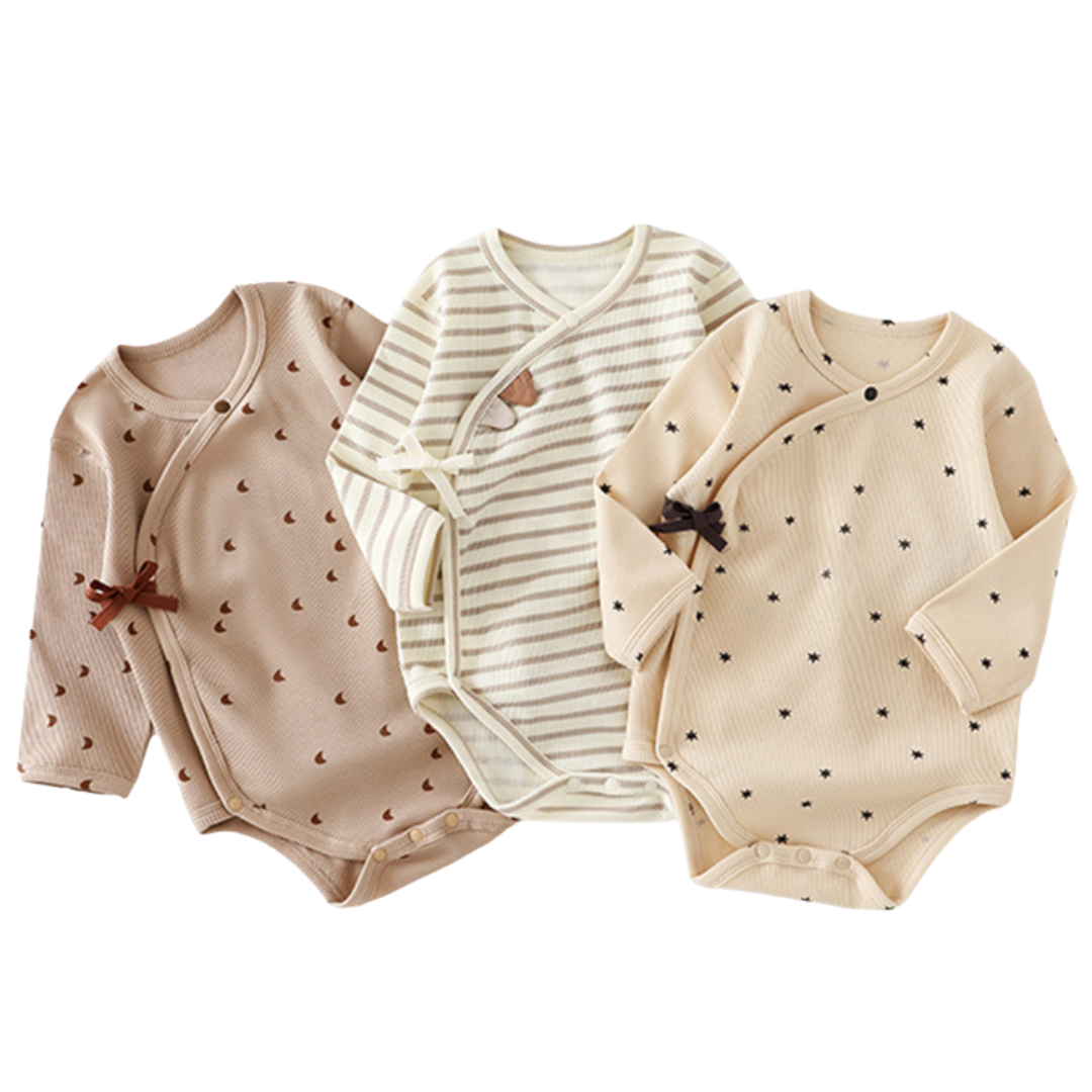 Body Neonato/a Manica Lunga  Fantasie Neutre in Cotone