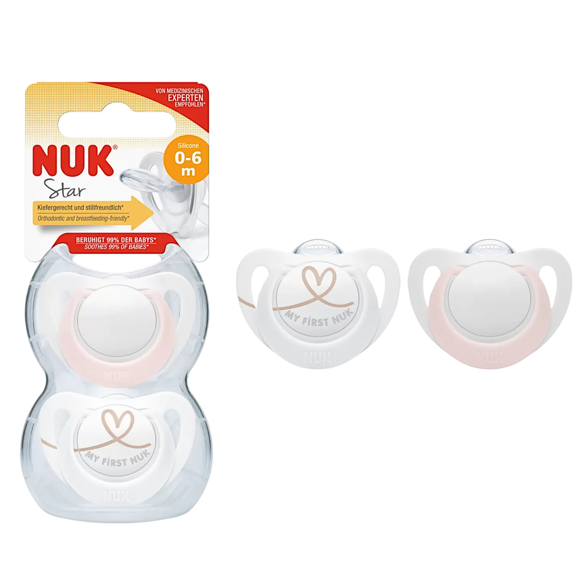 Ciucci Nuk  STAR 2Pz  bianco-rosa