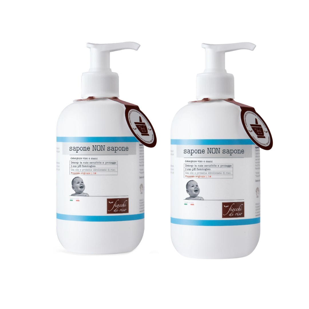 Sapone non sapone detergente viso mani 2x240ml