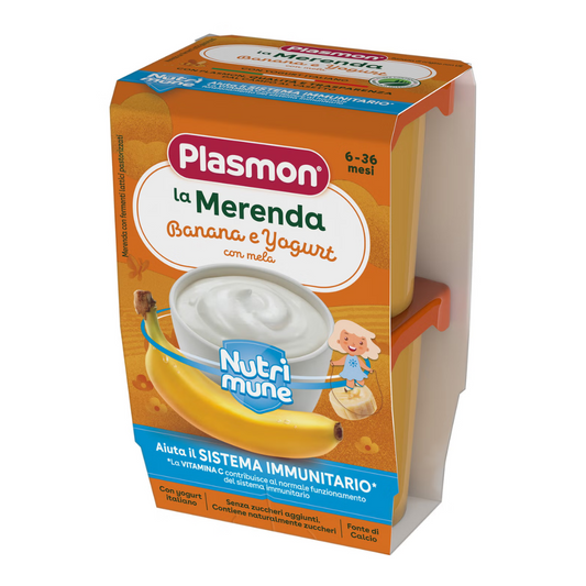 Plasmon Snack yogur plátano 2x120gr