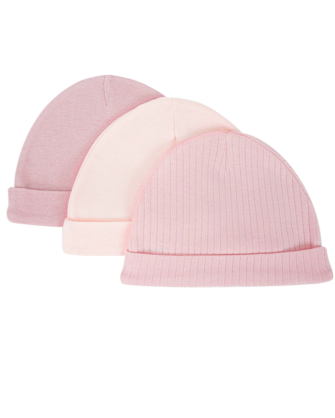 Set 3 Cappellini in Cotone per Neonato Caldo e Antivento