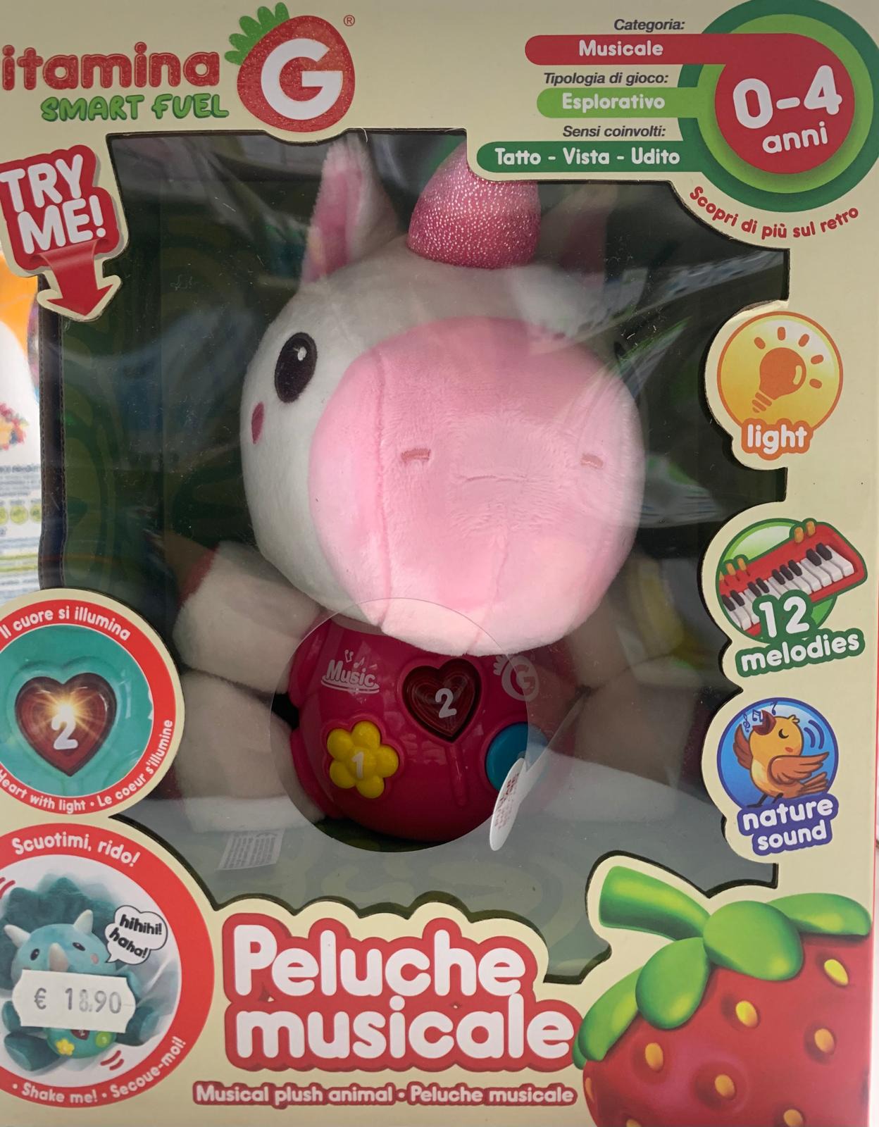 Peluche Musicale unicorno