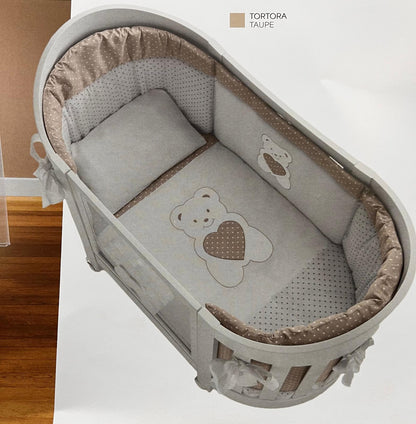 Eva Soft Pacchetto Componibile Culla+Fasciatoio+Velo+Set Tessile
