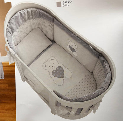 Eva Soft Pacchetto Componibile Culla+Fasciatoio+Velo+Set Tessile