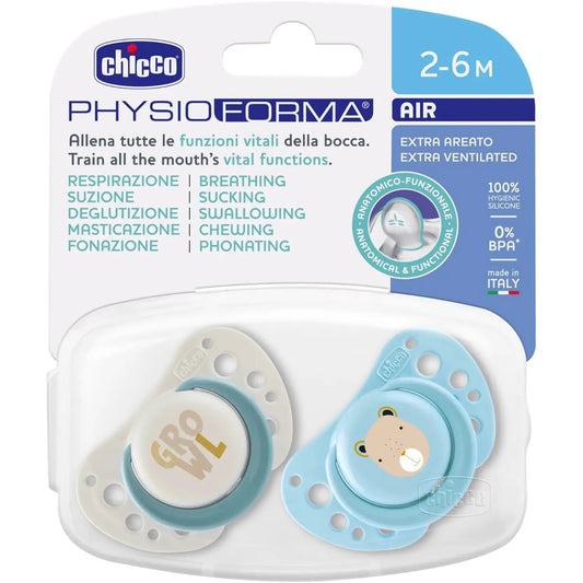 CHICCO SUCCHIETTI AIR AZZURRO SILICONE 2-6 MESI 2