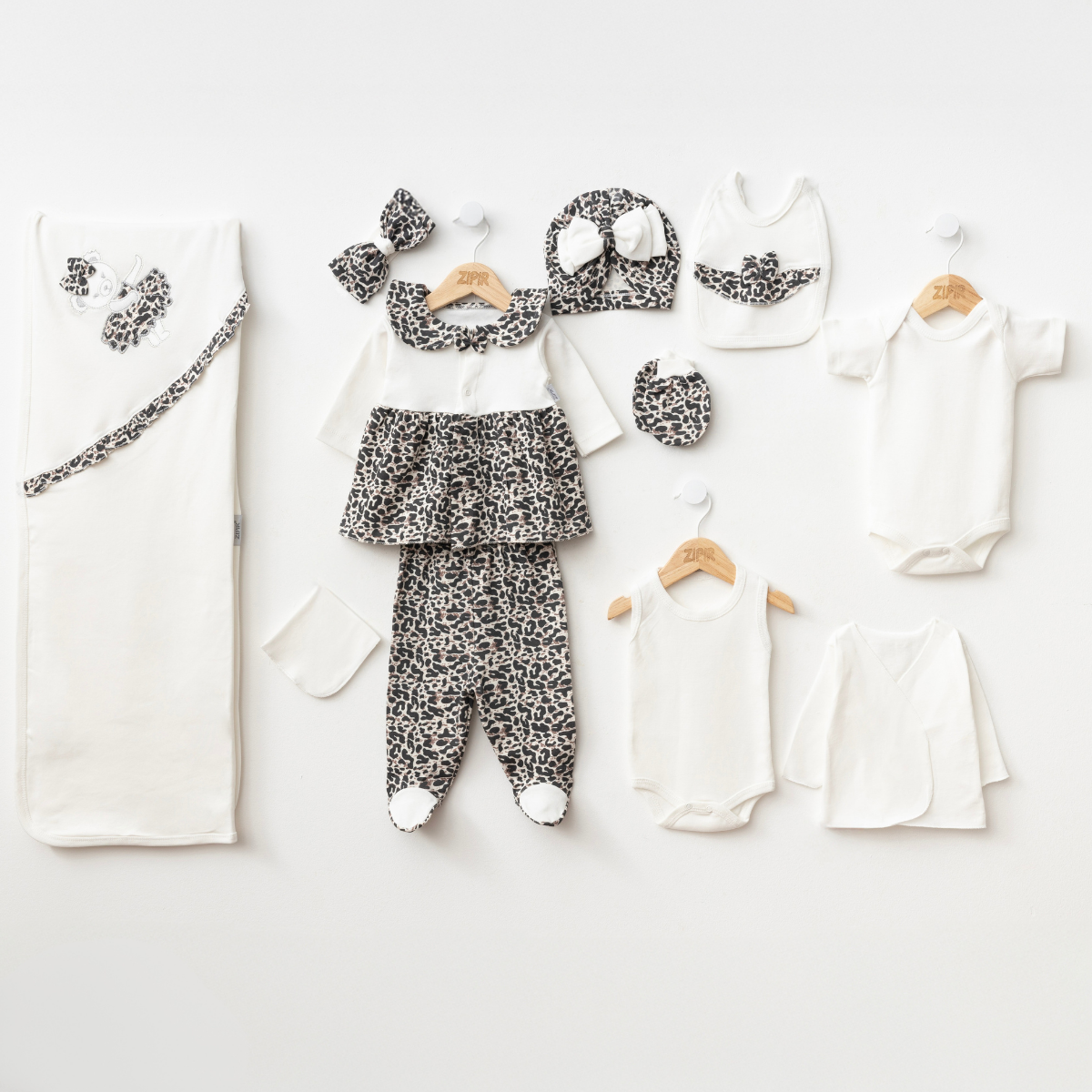 Corredino Neonata 10 Pezzi Leopardato