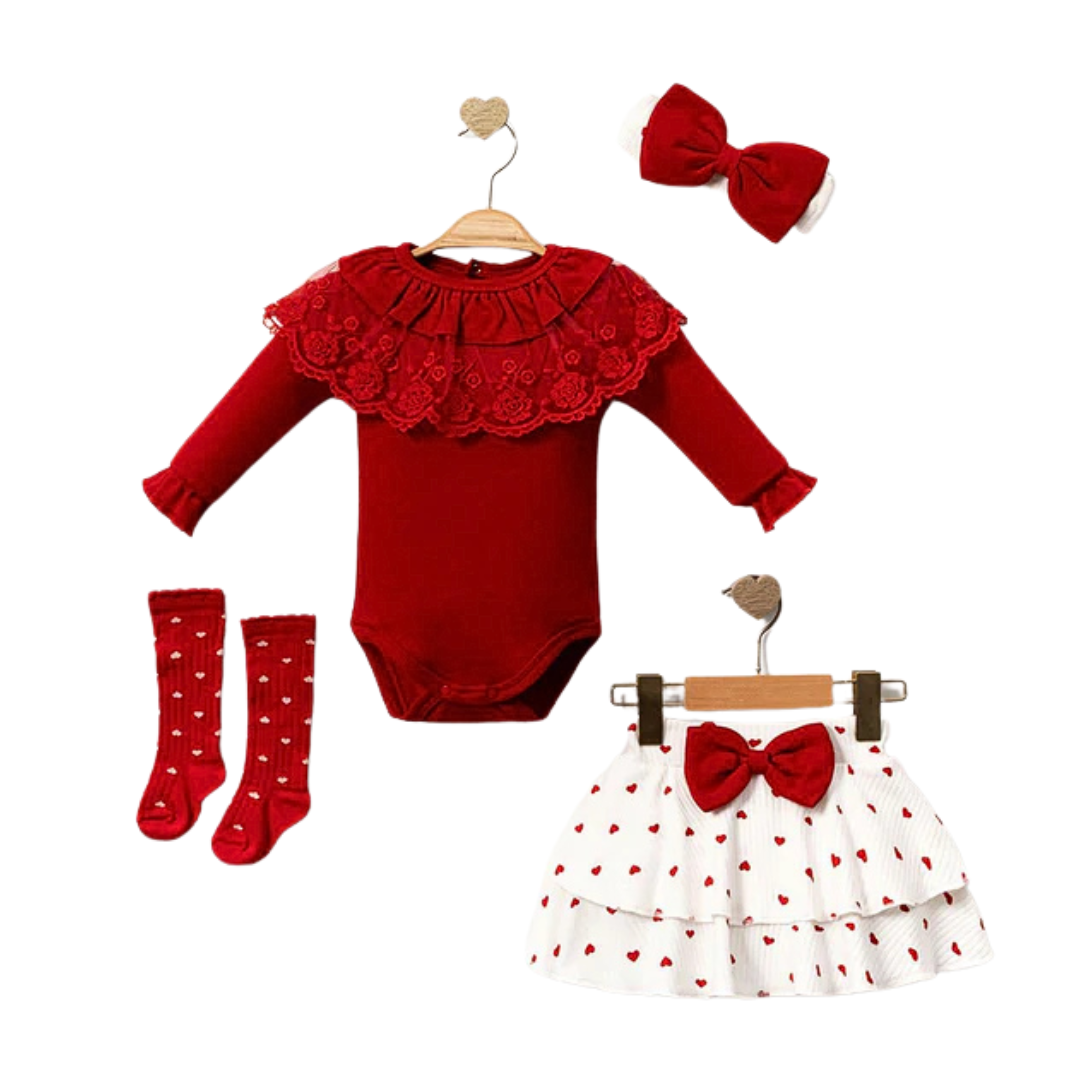 Conjunto de 4 piezas 100% Algodón de Invierno