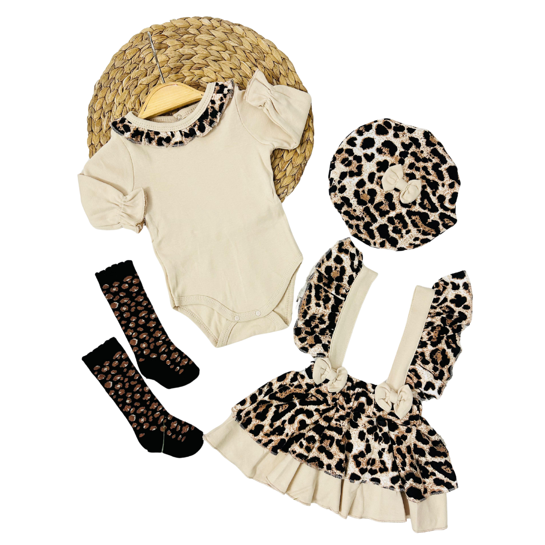 Set Bimba Invernale Leopardato