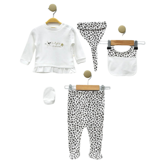 set cotone bimba leopardato