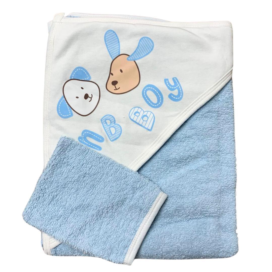 Accappatoio+ guantino azzurro - Baby Shop Store