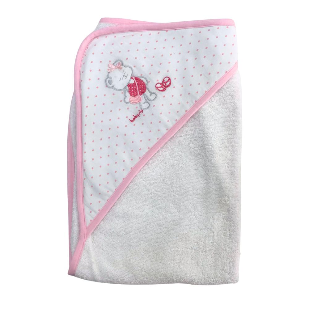 Accappatoio Babyvip bianco e rosa