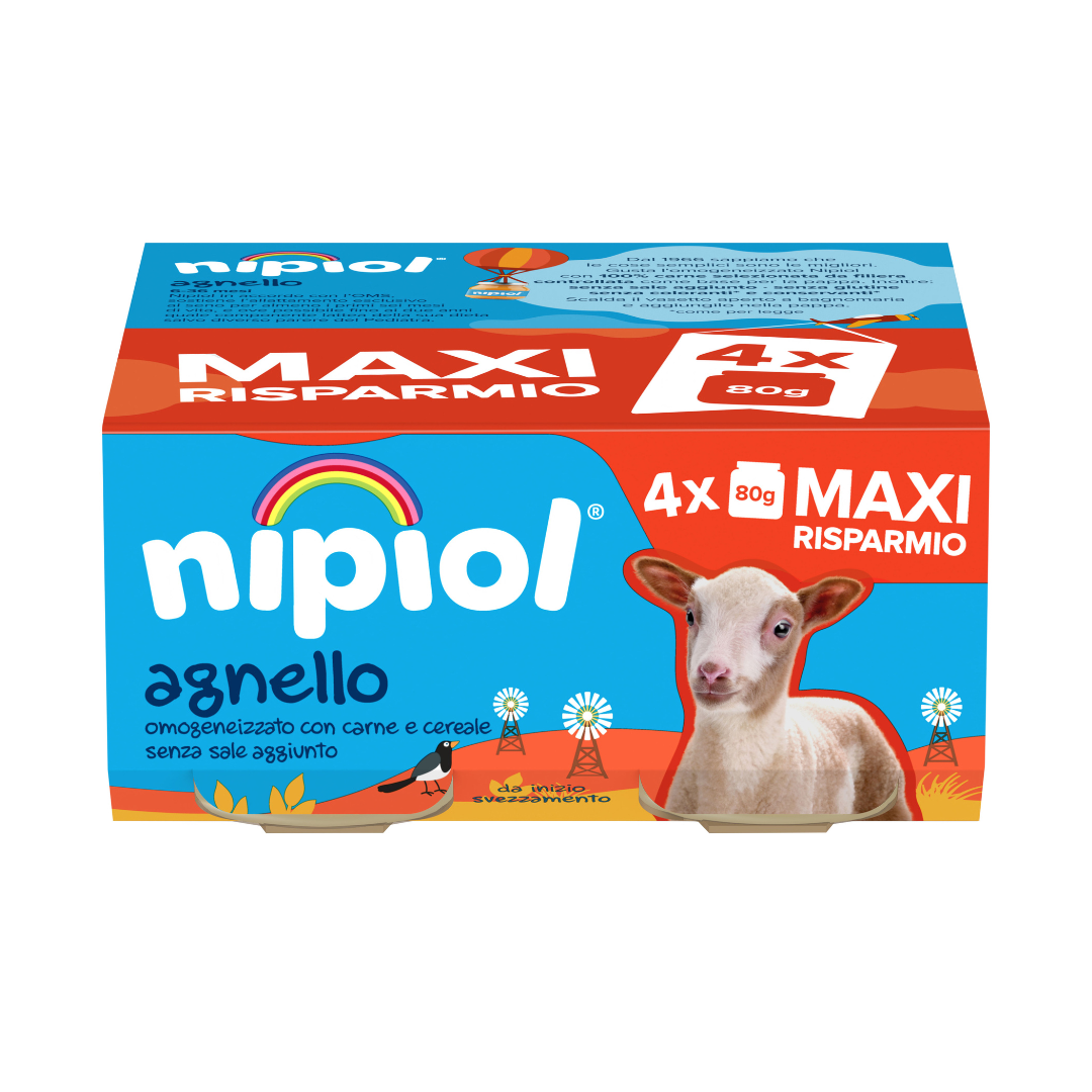 NIPIOL nourriture bébé 80grx4 agneau