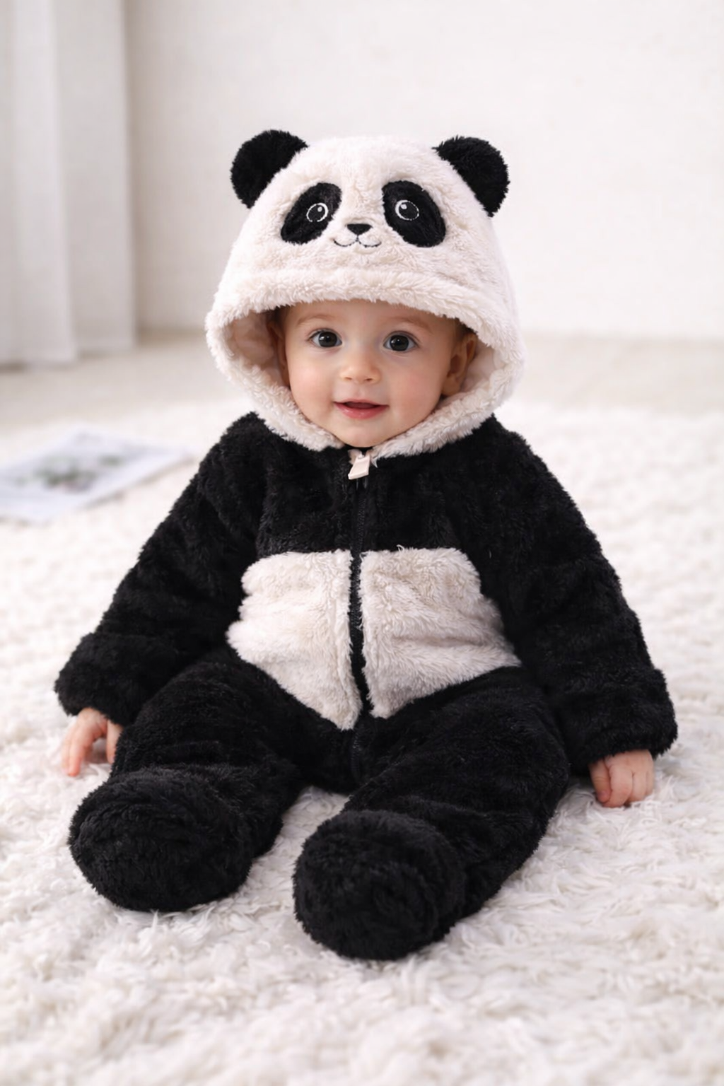 Tuta tutina peluche UNISEX con cappuccio animale  pile