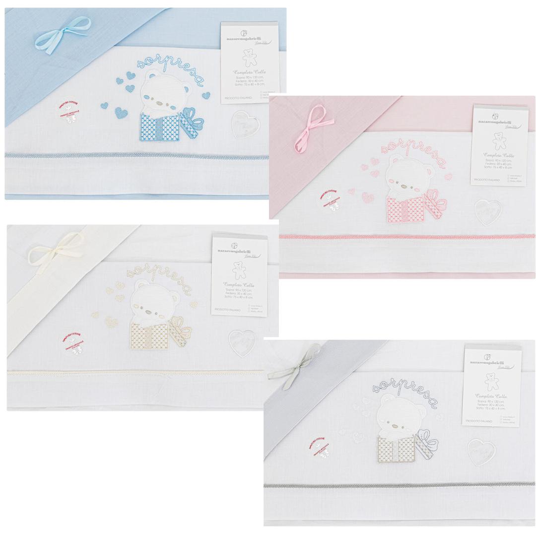 Lenzuolino Baby Culla Orsetto Nazareno Gabrielli