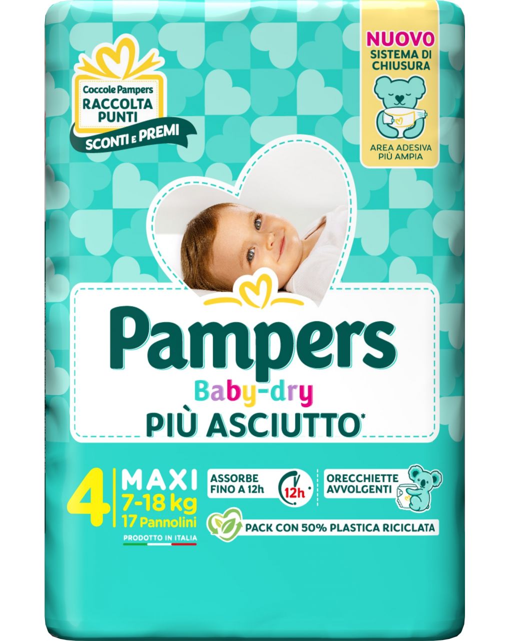 Pannolini Pamper babydry 4. 17 pannolini