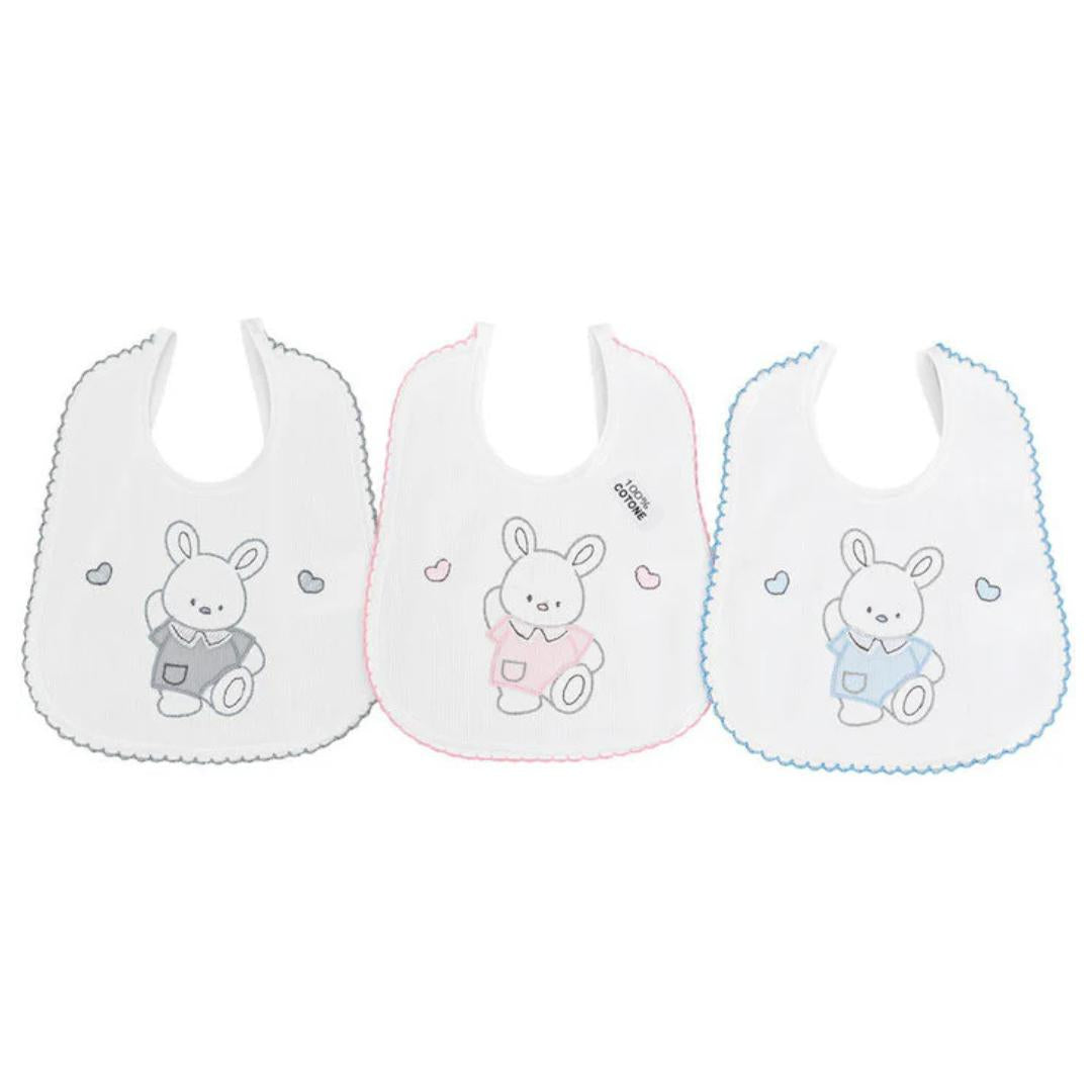 Bavetta in Pique Palla Pallina coniglietto e cuori