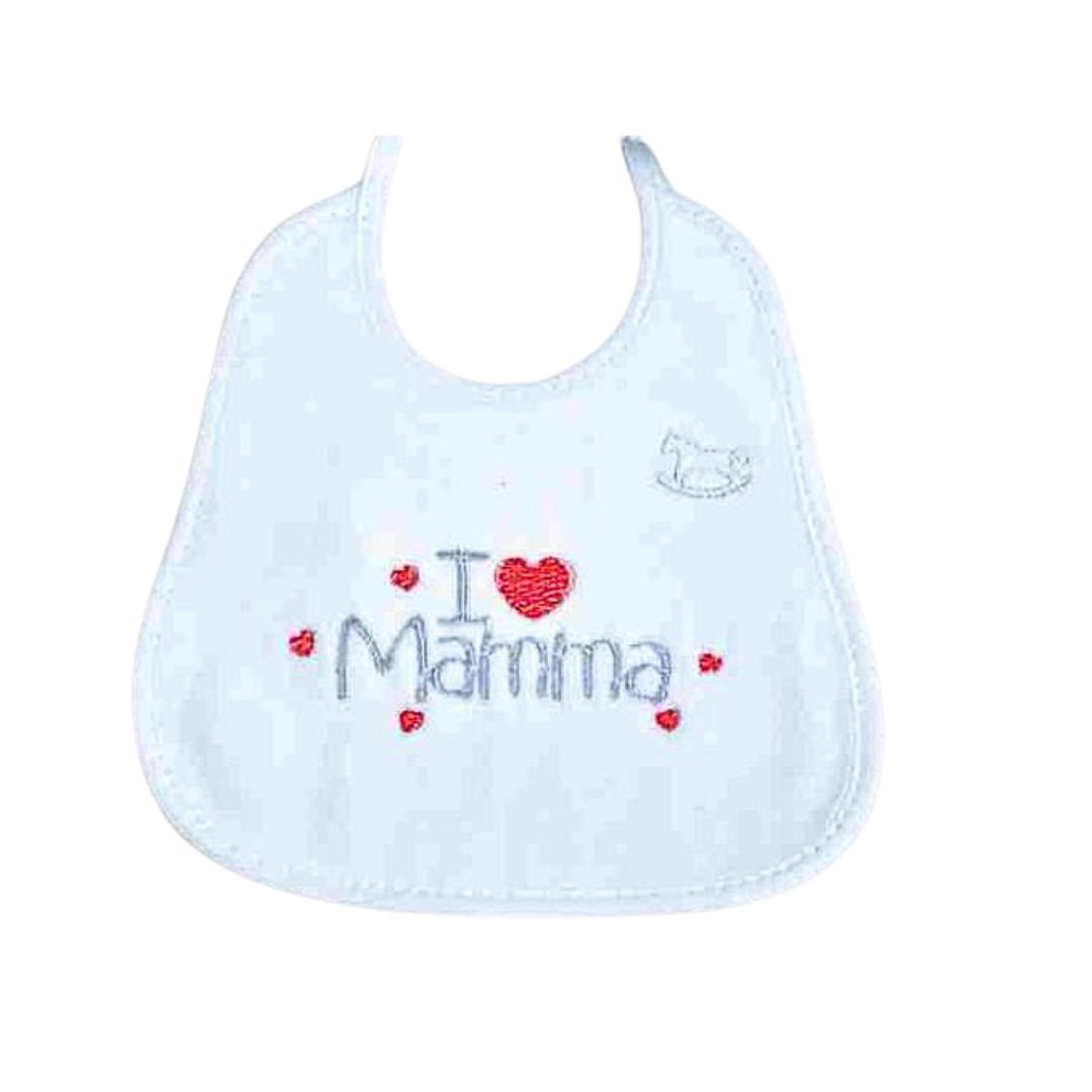 Bavetta Mio piccolo "i love mamma" neutra