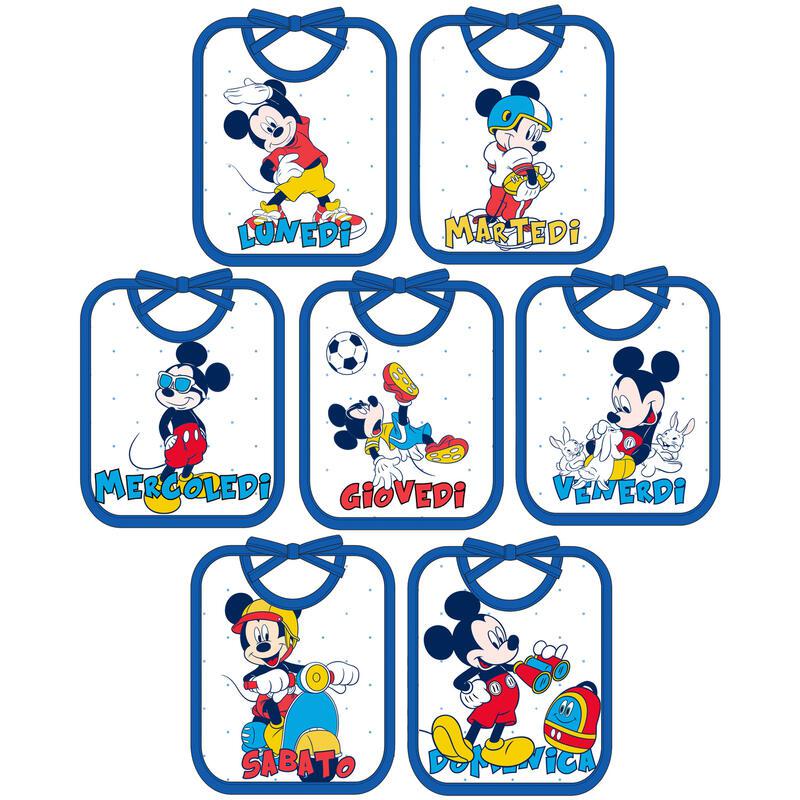 Bavette settimana in spugna plast. disney mickey