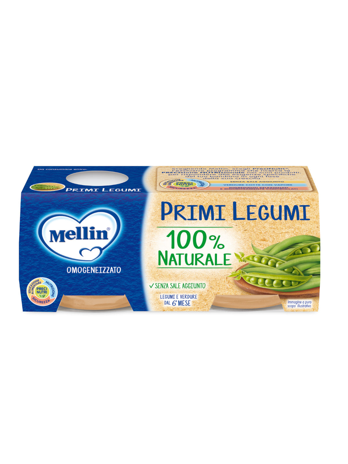 Omogeneizzato Mellin primi legumi 80x2gr