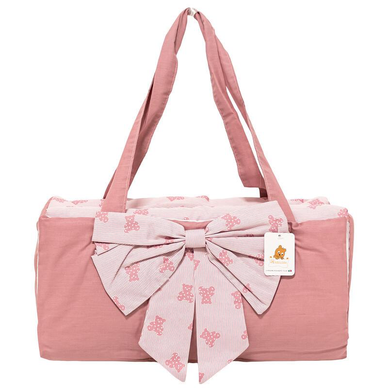 BORSONE CON FASCIATOIO E CON FIOCCO ROSA