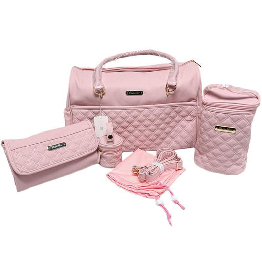 Borsone Similpelle Completo Rosa - Baby Shop Store